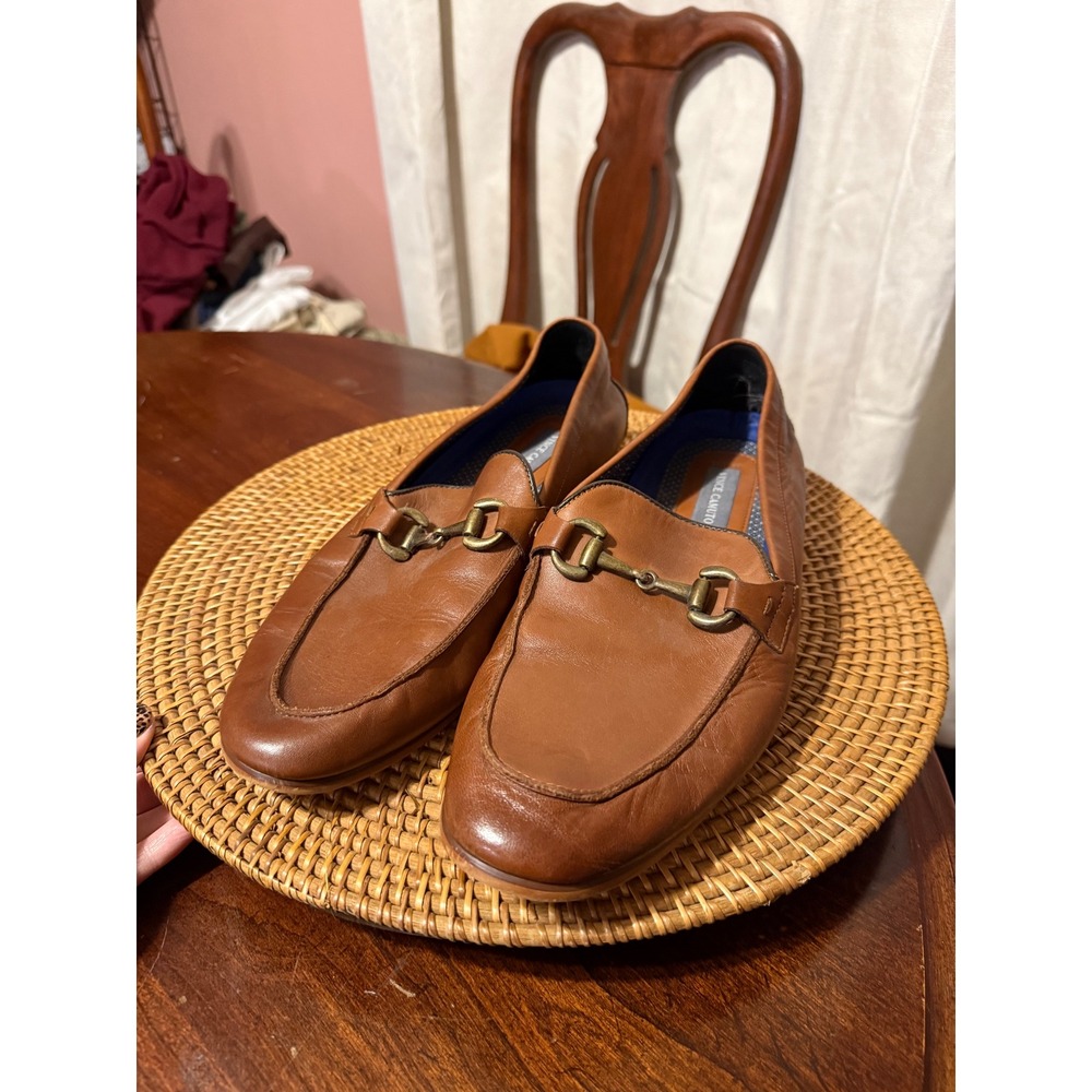 Vince Camuto Mens Brown Leather Horsebit Loafers Size 11 M Slip On Dress Shoes